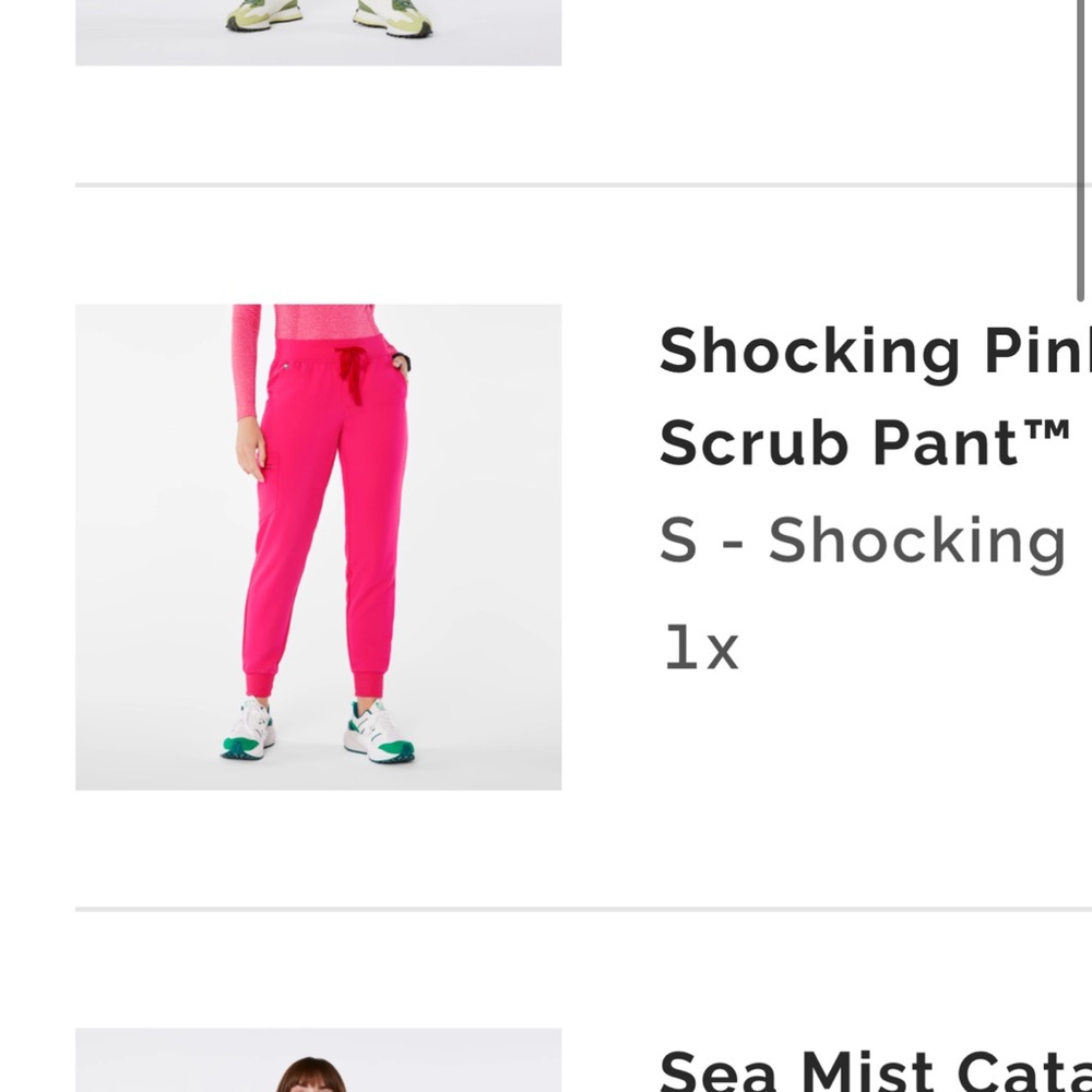 Figs Shocking Pink Scrub Pants, size small, very lightly worn